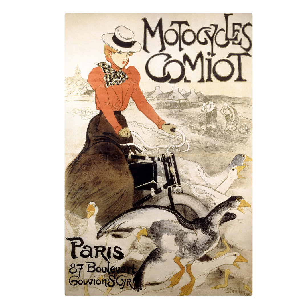 Leinwandbild Werbeplakat für Motorräder Comiot von Theophile-Alexandre Steinlen