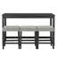 Ensemble de table de bar avec prise de courant, ensemble de table de bar et chaises, ensemble de table de salle à manger 4 pièces, ensemble de table de petit-déjeuner industriel, pour le salon, la salle à manger, la salle de jeux-731240258