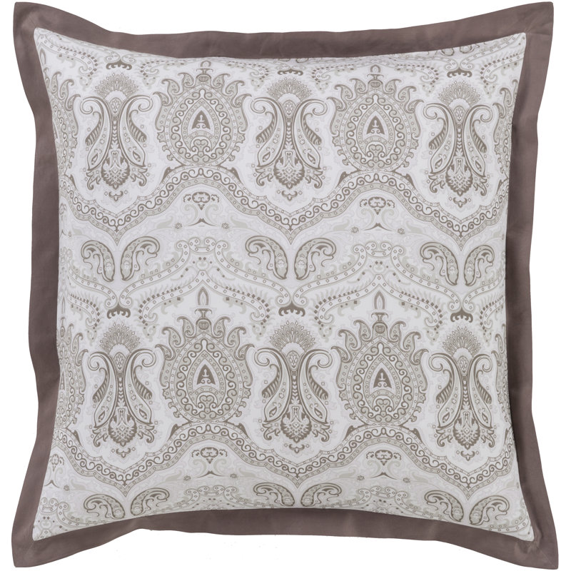 Griffin Cotton Damask Sham Set, Standard, Neutral