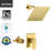 SUMERAIN Shower Only Faucet with Pressure Balance Valve, Brushed Gold Shower Faucet with Rainfall Showerhead