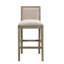 Ensemble de 2 tabourets de bar de 30,5 po de hauteur Cambrielle, structure en bois d'hévéa, coussin en tissu éponge et tabourets de bar rembourrés-452445014-452445012