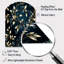 Or et bleu Royal Botanical Vines - horloge murale arquée florale en métal, horloge murale asymétrique-104240800