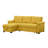 Linen Reversible Sleeper Sectional Sofa-730783632-730783629