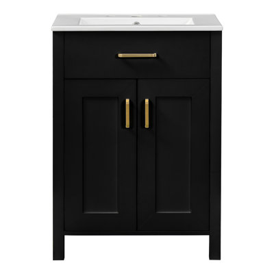 Meuble-lavabo moderne de 48 pouces avec lavabo en céramique