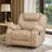 Lily Glider Manual Reclining Chair, Pewter Gray Polished Microfiber