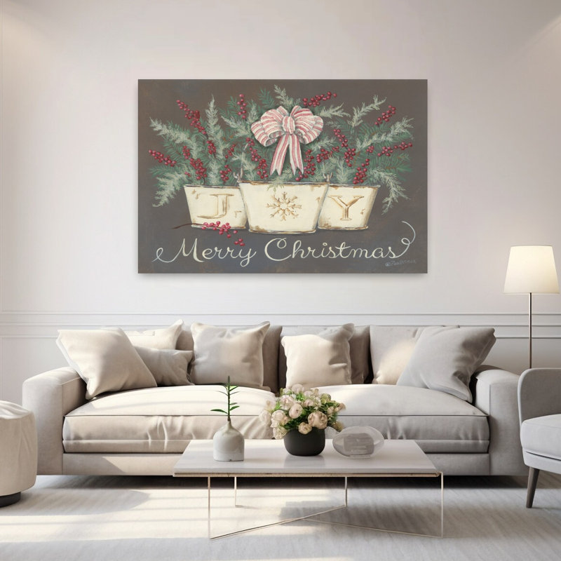 Farmhouse Joy, art hivernal contemporain, H 40 po x l 60 po