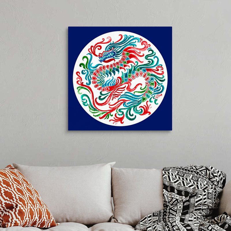 «Flying Dragon» par Eva Watts - reproduction d'art, Toile tendue, H 30 po x l 30 po x P 1,25 po
