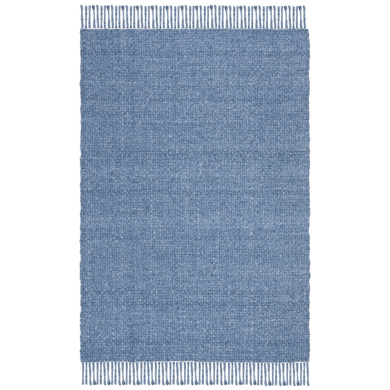 Tapis bleu en laine tissé à la main Lauren Ralph Lauren Amalie, Rectangle 6 pi x 9 pi