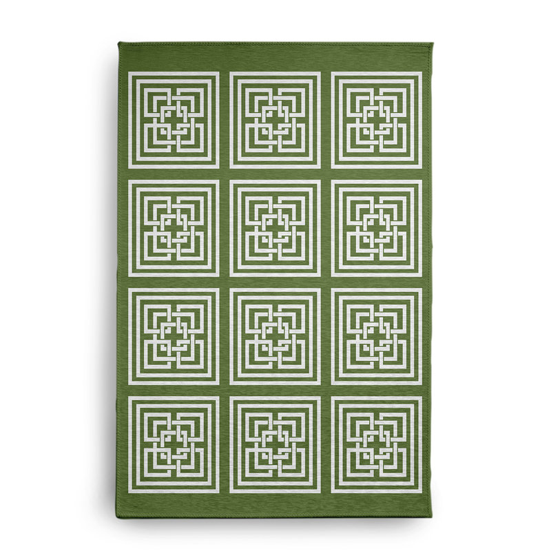 Chenille Geometric Indoor Rug, Rectangle 2' x 3'