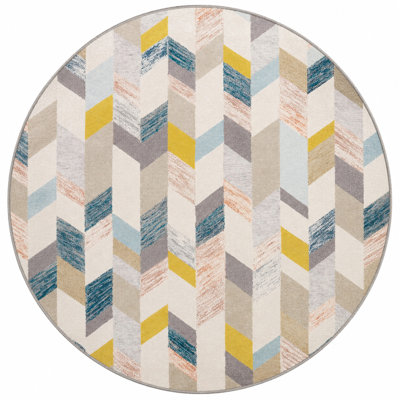 Khaila Performance Washable Geometric Indoor / Outdoor Rug