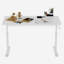 Bureau assis-debout réglable en hauteur, bureau à manivelle pour enfants et adultes, bureau pour la maison, 120 cm de large, blanc