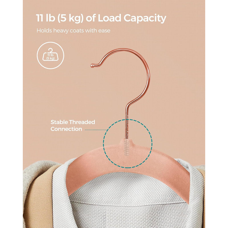 Taequan Non-Slip Standard Hanger, Pink, 20