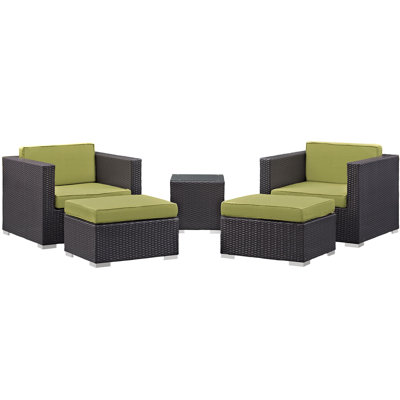 Ensemble de mobilier d'extérieur en rotin 5 pièces Modway Convene