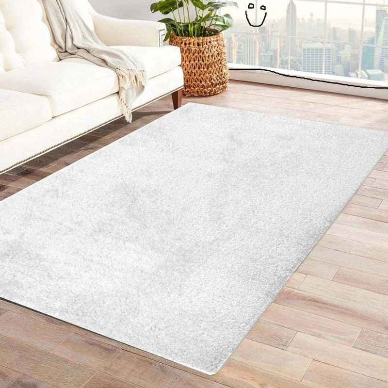 Solid Colour Shag Area Rug, Rectangle 160 x 230cm