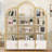 Arched Bookshelves and Bookcases: Triple Wide 5-Tier Large Open Bookshelf-1636795919