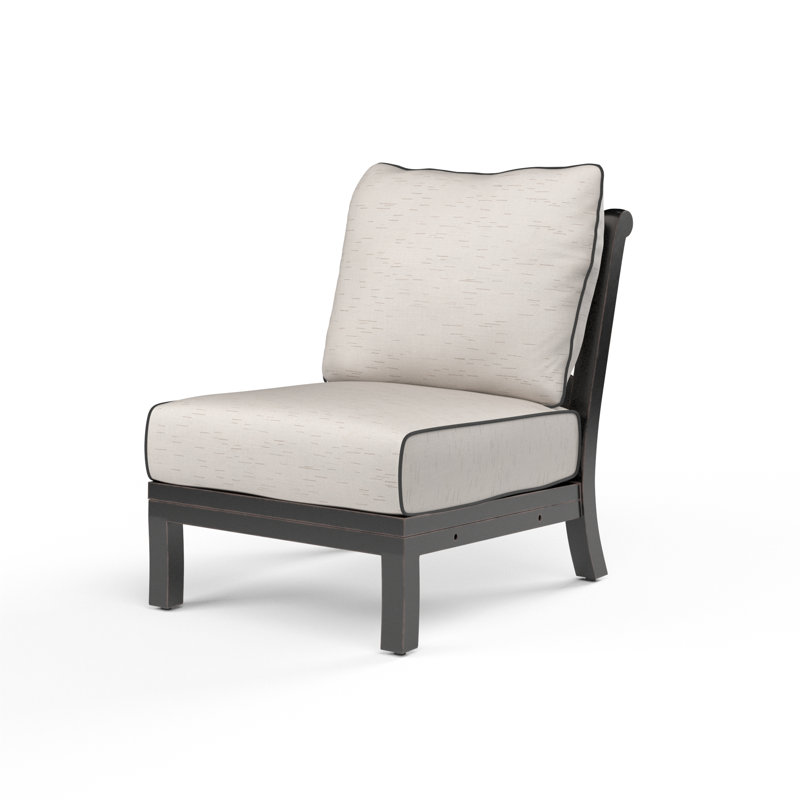 Monterey Outdoor Armless Lounge Chair, Frequency Sand Sunbrella®