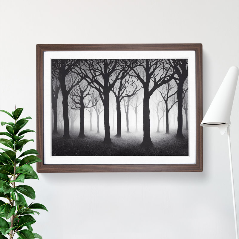 Contoured Forest - Framed Print, 46cm H x 64cm W x 2cm D, Walnut