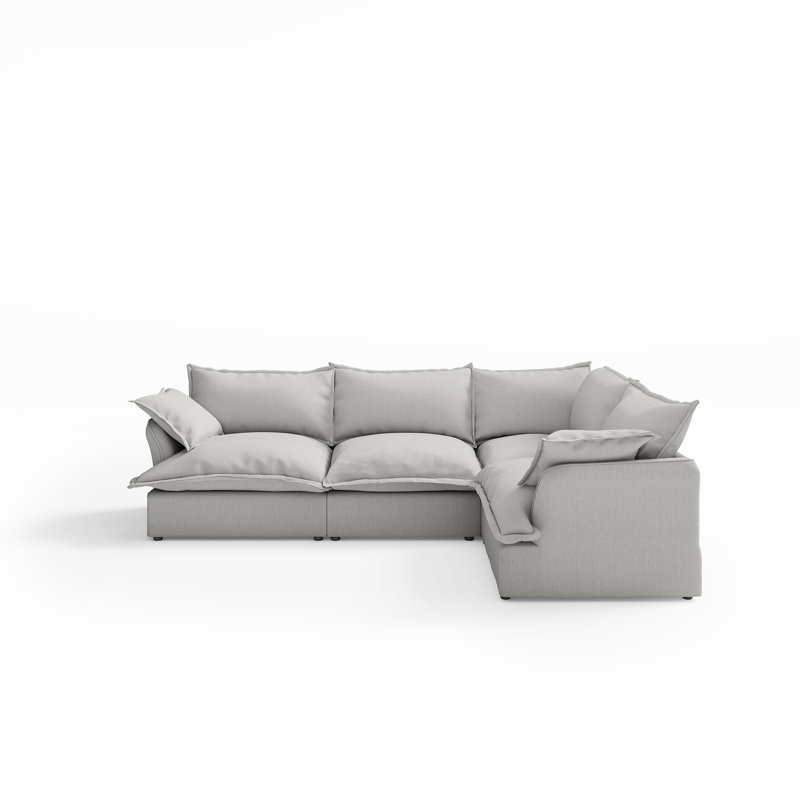  Canapé modulaire Chanh, canapé Cloud Comfy, Gris, 4