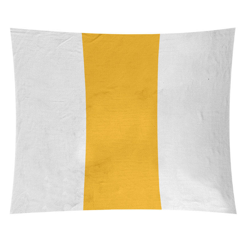 Tapisserie de polyester Pittsburgh, H 68 po x l 80 po, Blanc / Pittsburgh Gold / blanc
