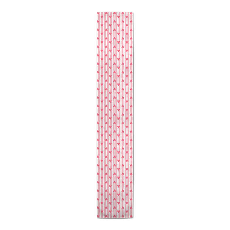 Heart Stripe Pattern Table Runner, 90" L x 16" W