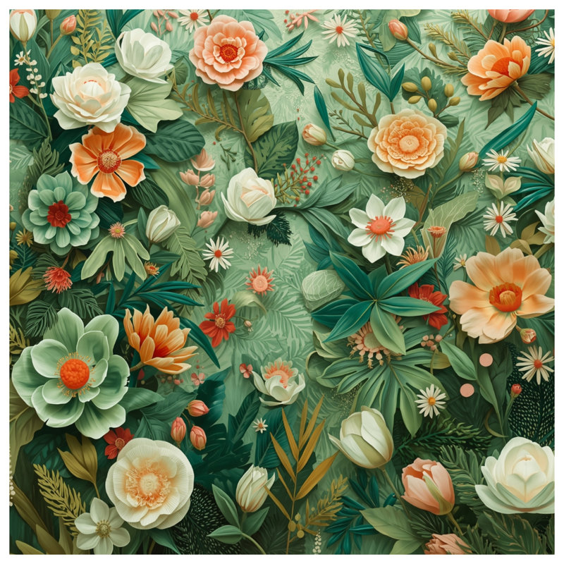 Lush Floral Arrangement Comforter, Twin