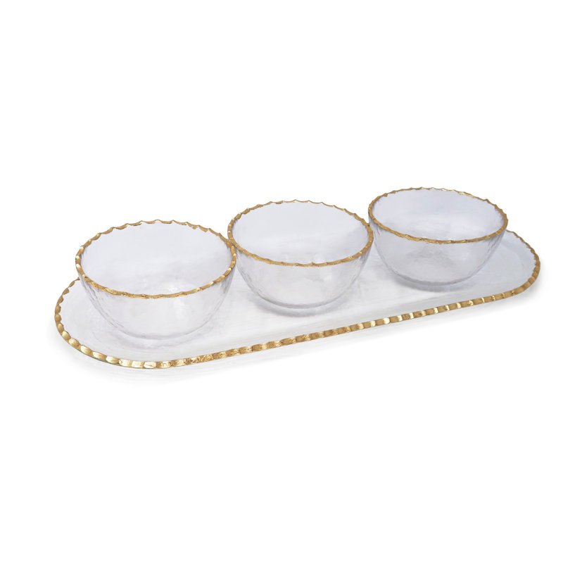 Bol décoratif en verre Brinda - ensemble de 4