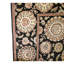 Tapis noir / beige en laine noué à la main de conception unique 5 pi 9 po x 8 pi 9 po
