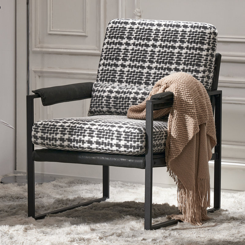 Fauteuil l 24,8 po Ritchey, Noir / blanc