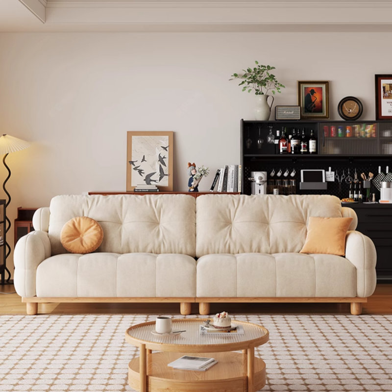Modern Simple Cream-style Fabric Sofa