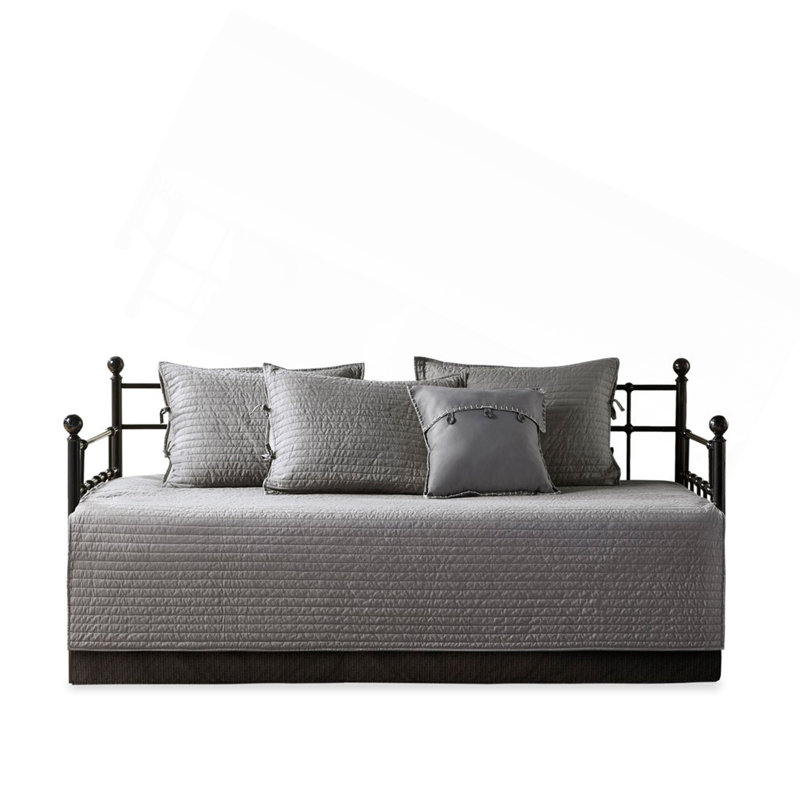 6 Piece Reversible Plaid Daybed Cover Set  Daybed