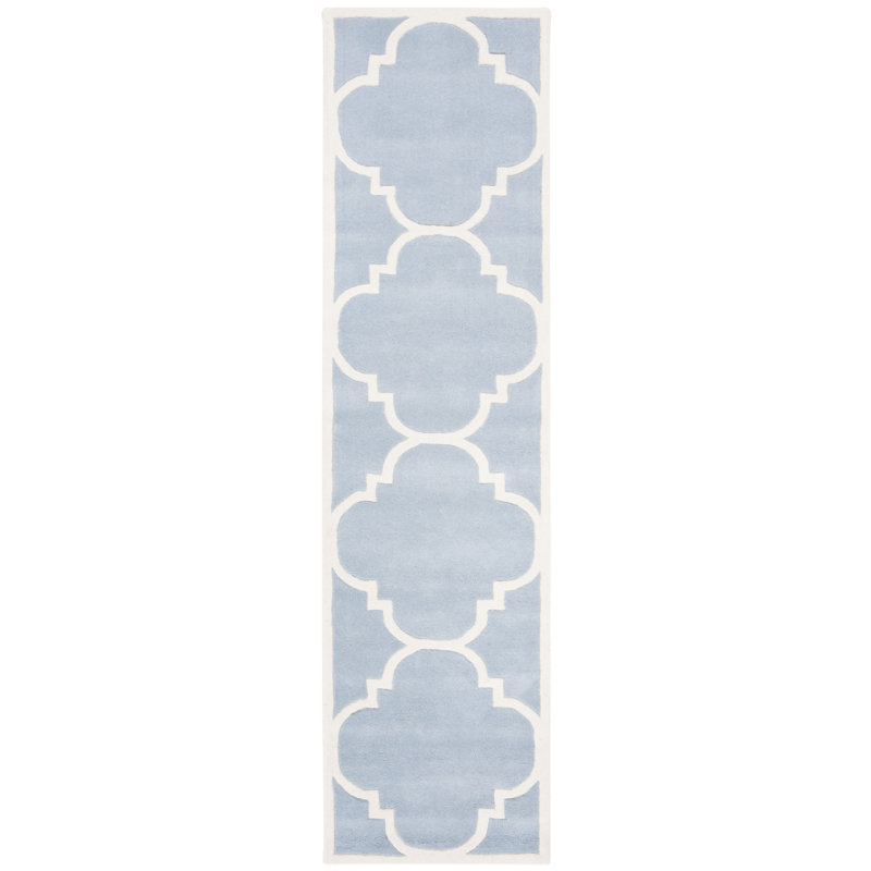 Carolene Hand Tufted Wool Geometric Rug, Runner 2'3" x 11'