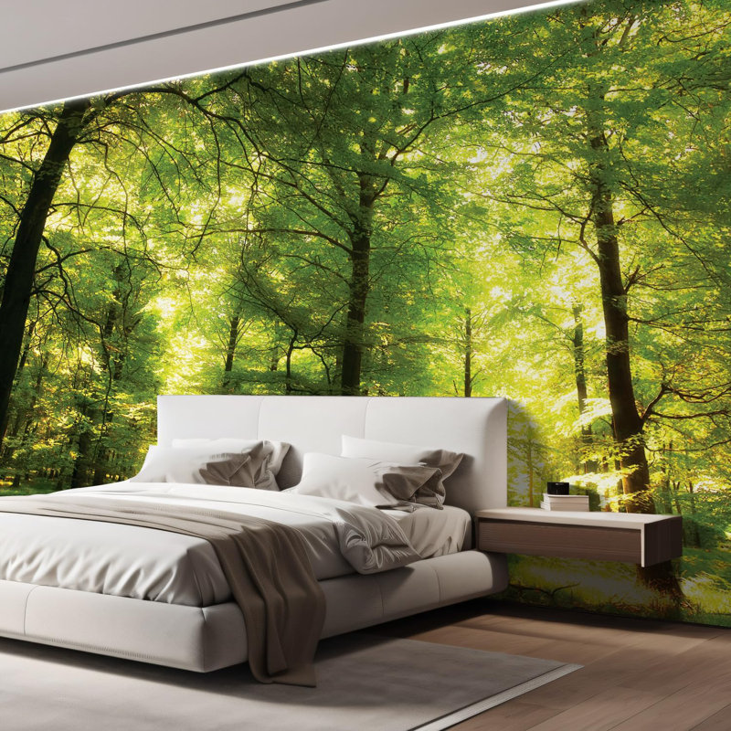 Lush Green Forest Peel & Stick Wall Mural, 96" x 66"