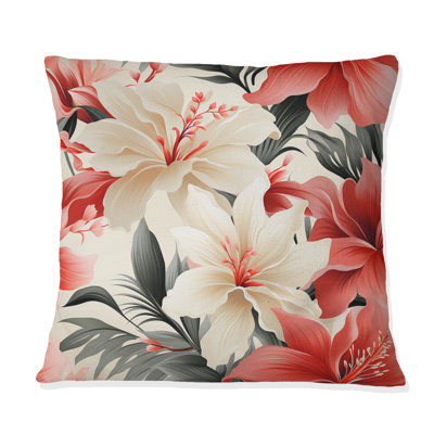 Delicate Neutrals Tropical Motif - Coussin décoratif abstrait Coral Reef multicolore azur - Coussin décoratif