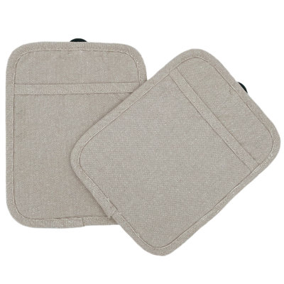 Paquet de 2 - Porte-casseroles de cuisine avec doublure matelassée épaisse et résistante à la chaleur avec néoprène et coton antidérapants
