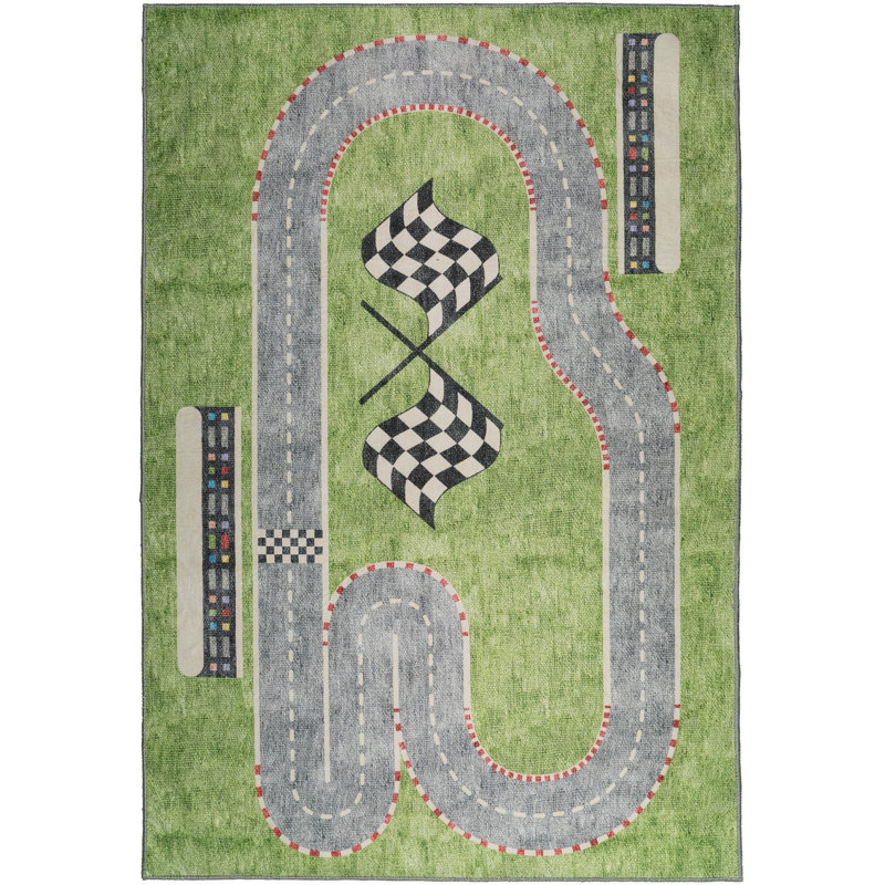 Trym Rectangle Machine Woven Polyester Rug, Rectangle 3' x 5'