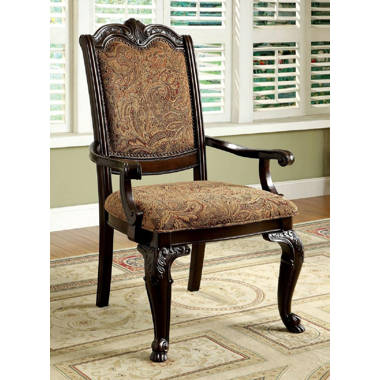 Emperador King Louis Back Arm Chair in Black