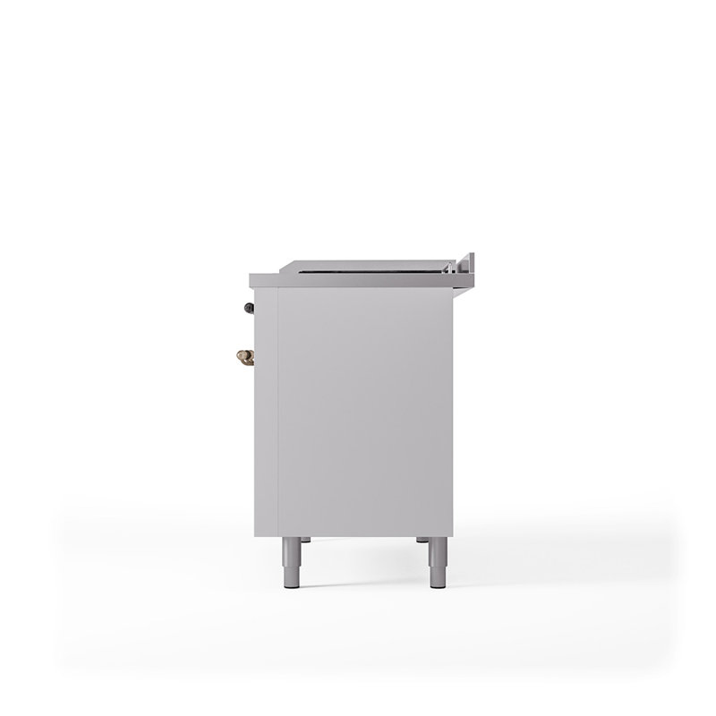 ILVE Nostalgie II, cuisinière à double combustible de 48 po, 5 brûleurs, plaque chauffante, surface de cuisson française