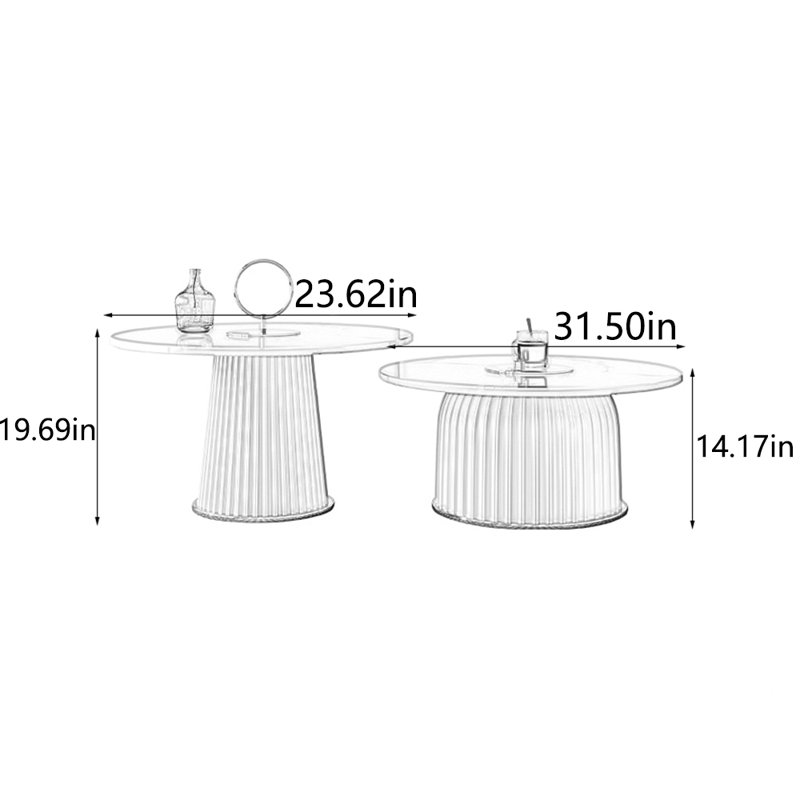 Table de thé crème