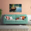 Bateau dans un ruisseau, reproduction d'art murale contemporaine-568019682