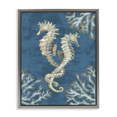 Hippocampes entremêlés «Playa Sealife» par Paul Brent - peinture sur toile