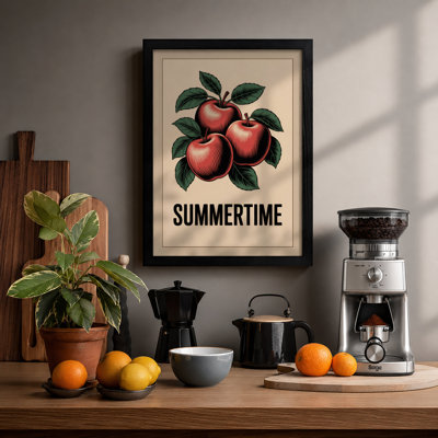 Summertime Apples Botanical - Framed Print