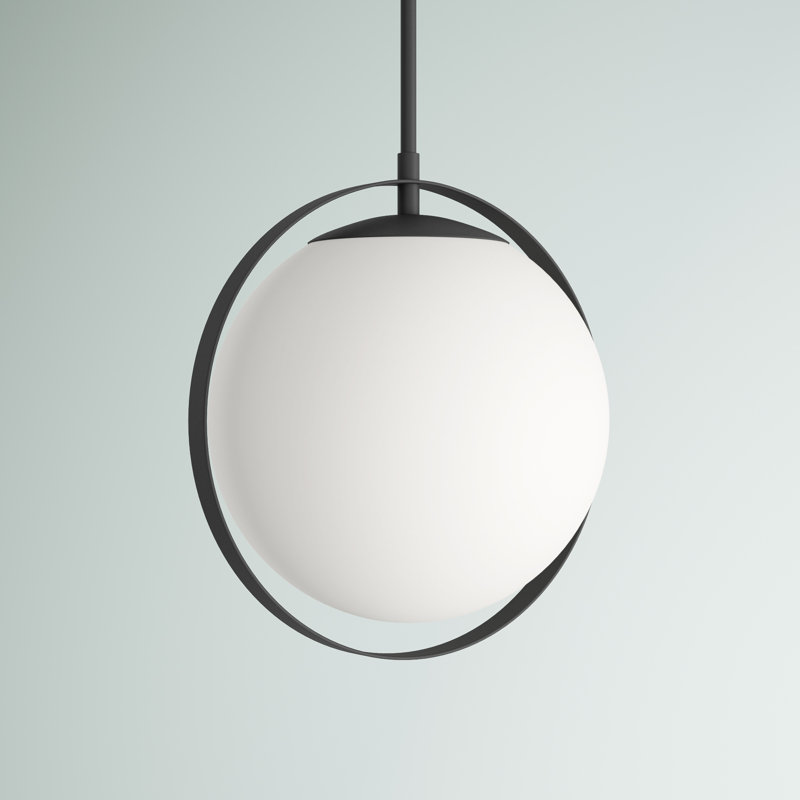 Luminaire suspendu sphère 1 lumière Chares, H 10,5 po x l 10 po x P 8 po
