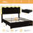 Upholstered LED Bed Frame with Drawer-299003171-299003196