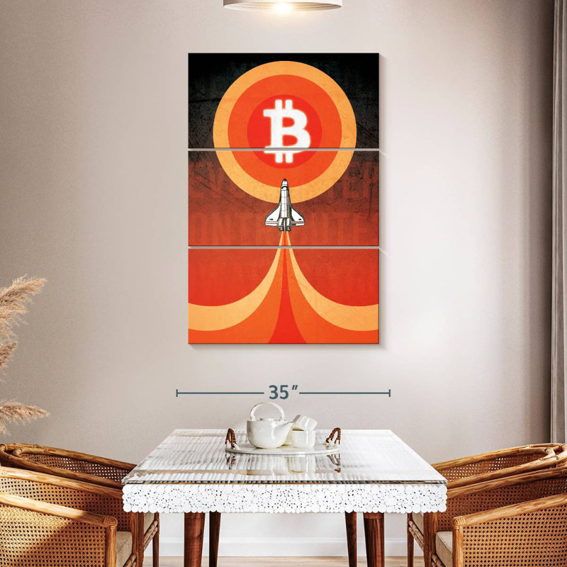 Oberle Bitcoin To The Moon, 32" H x 20" W