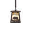 7" Square Bear At Dawn Mini Pendant