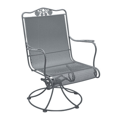 Chaise berçante pivotante à haut dossier