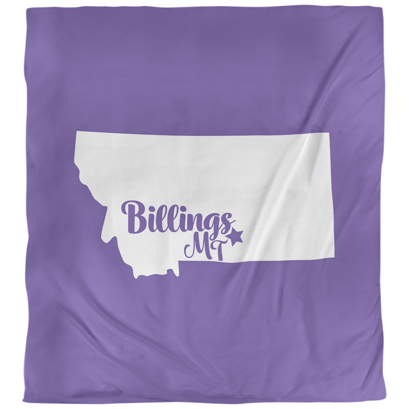 Housse de couette billings montana, Housse de couette pour très grand lit, Mauve, Polyester brossé