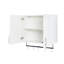 Armoire murale de salle de bain avec tablette réglable, barre à serviettes, 5 crochets, armoire de rangement au-dessus de la toilette pour la salle de bain, cuisine, blanc