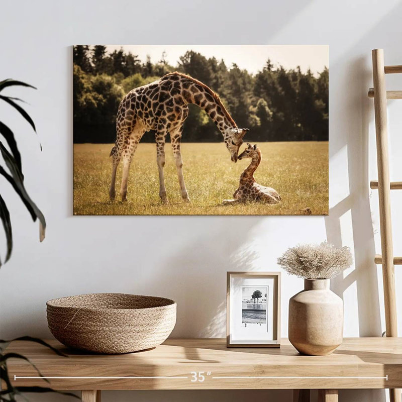 Brampt amoureux des girafes, H 16 po x l 24 po