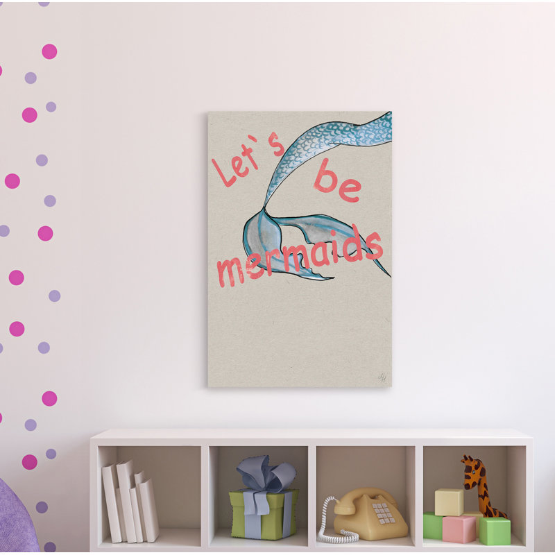 Crespin Let'S Be Mermaids Tail - Single Picture Frame Painting on Canvas, 76cm H x 51cm W